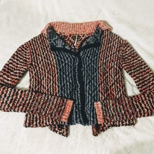 Free People Open Back Crop Cardigan